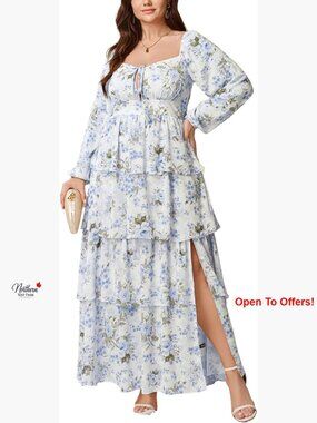 Polyester Maxi Dress with Ruffles and Sweetheart Neckline for Formal Events